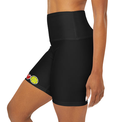 Peace, Love, Pickleball Super Cute High Waisted Pickleball Yoga Shorts High-Rise