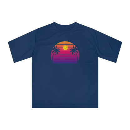 Gorgeous Purple Pickleball Sunset Unisex Performance T-shirt