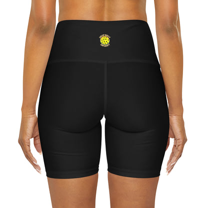 Peace, Love, Pickleball Super Cute High Waisted Pickleball Yoga Shorts High-Rise