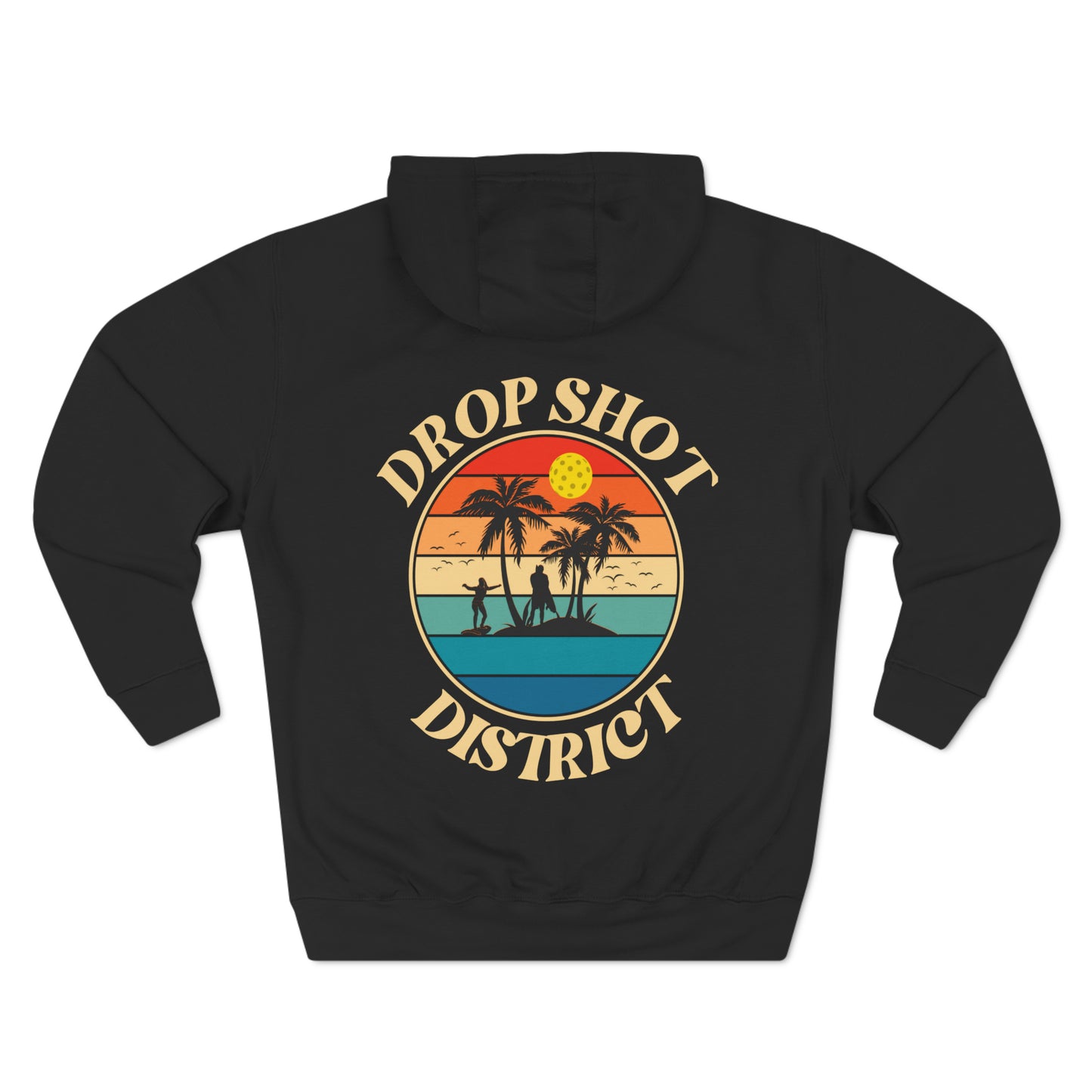 Unisex Double-Sided Drop Shot District Logo Premium Pickleball Pullover Hoodie