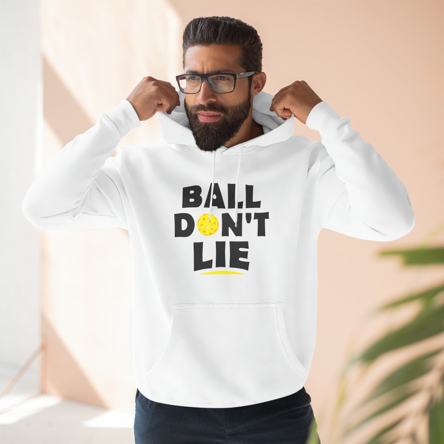 Unisex Ball Don't Lie Funny Premium Pickleball Pullover Hoodie