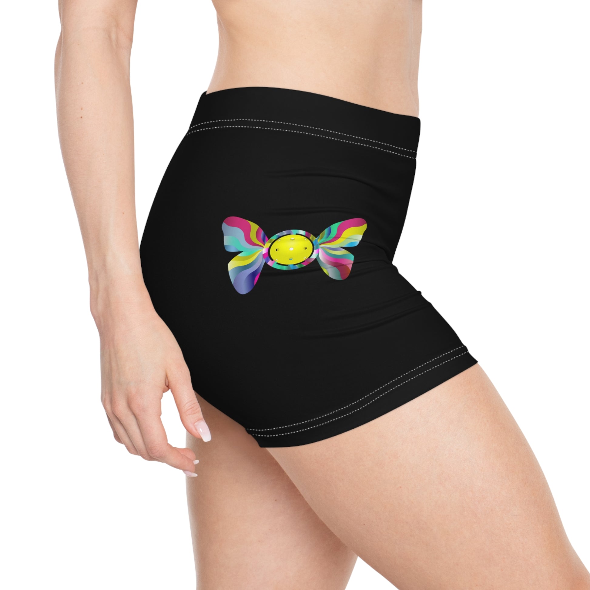 Pickleball Butterfly Womens Moisture Wicking Fabric Super Cute Pickleball Shorts