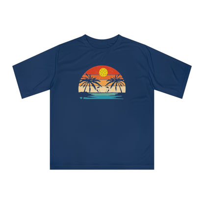 Unisex Beautiful Pickleball Sunset Performance T-shirt
