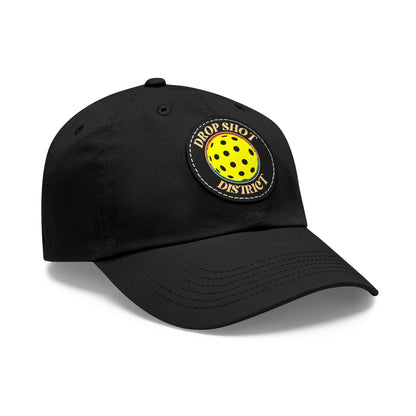 Drop Shot District Pickleball Logo Hat Printed with Leather Patch