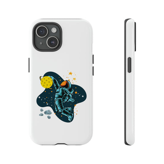 Super cool looking Pickleball Space Astronaut Tough Phone Cases