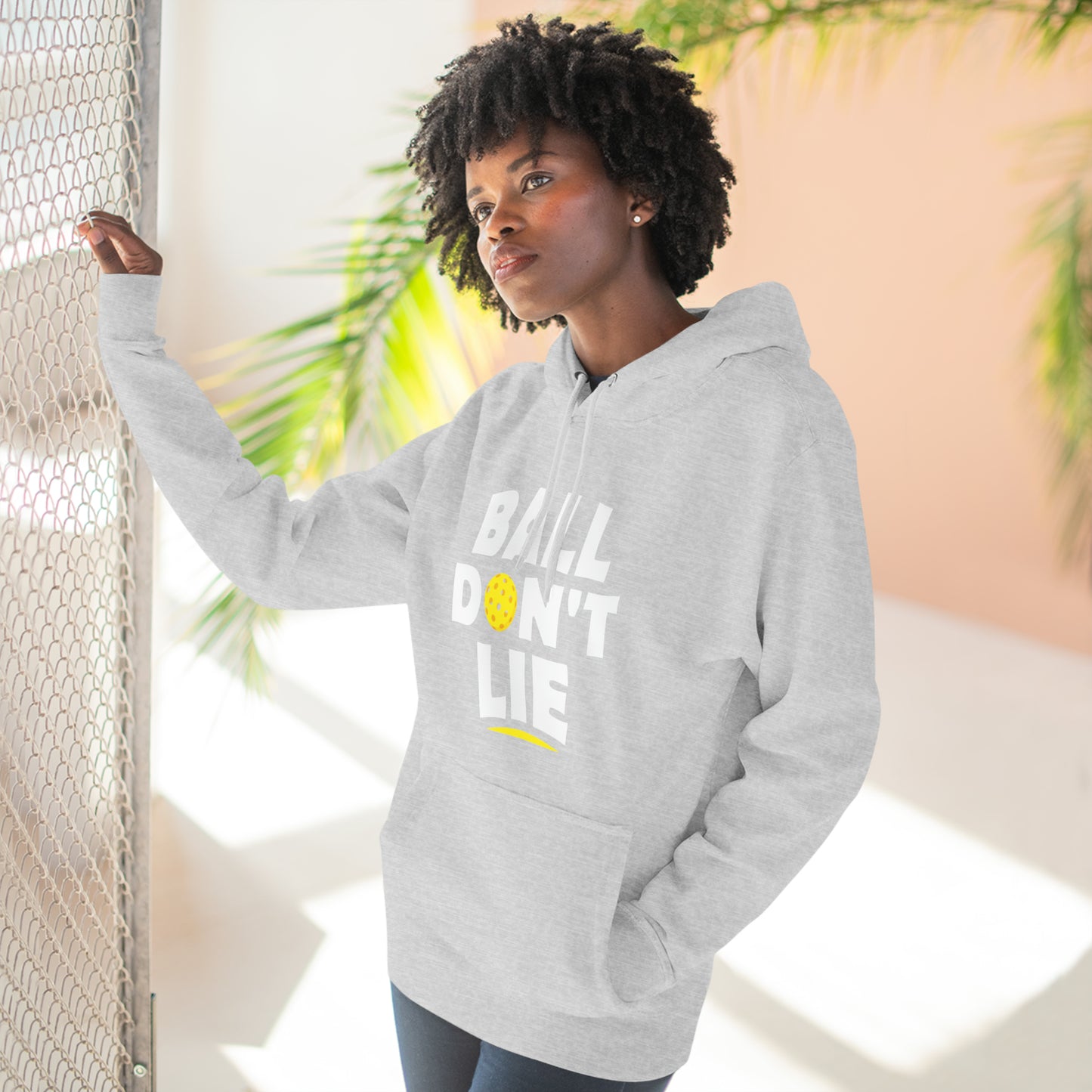 Unisex Ball Don't Lie Funny Premium Pickleball Pullover Hoodie
