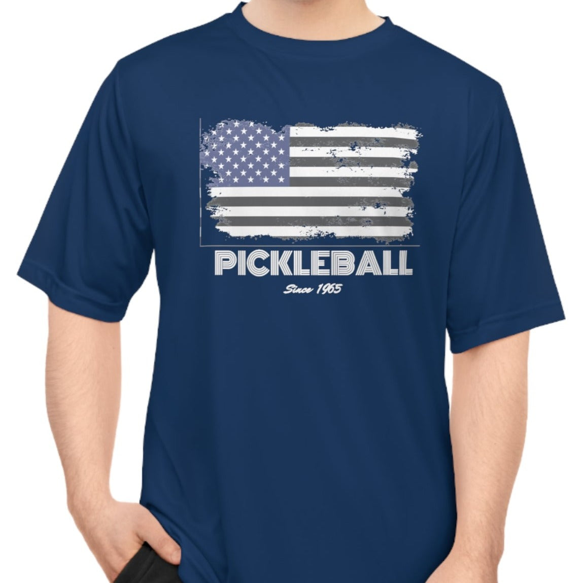 Super cool vintage faded American Flag Pickleball Since 1965 Performance T-shirt