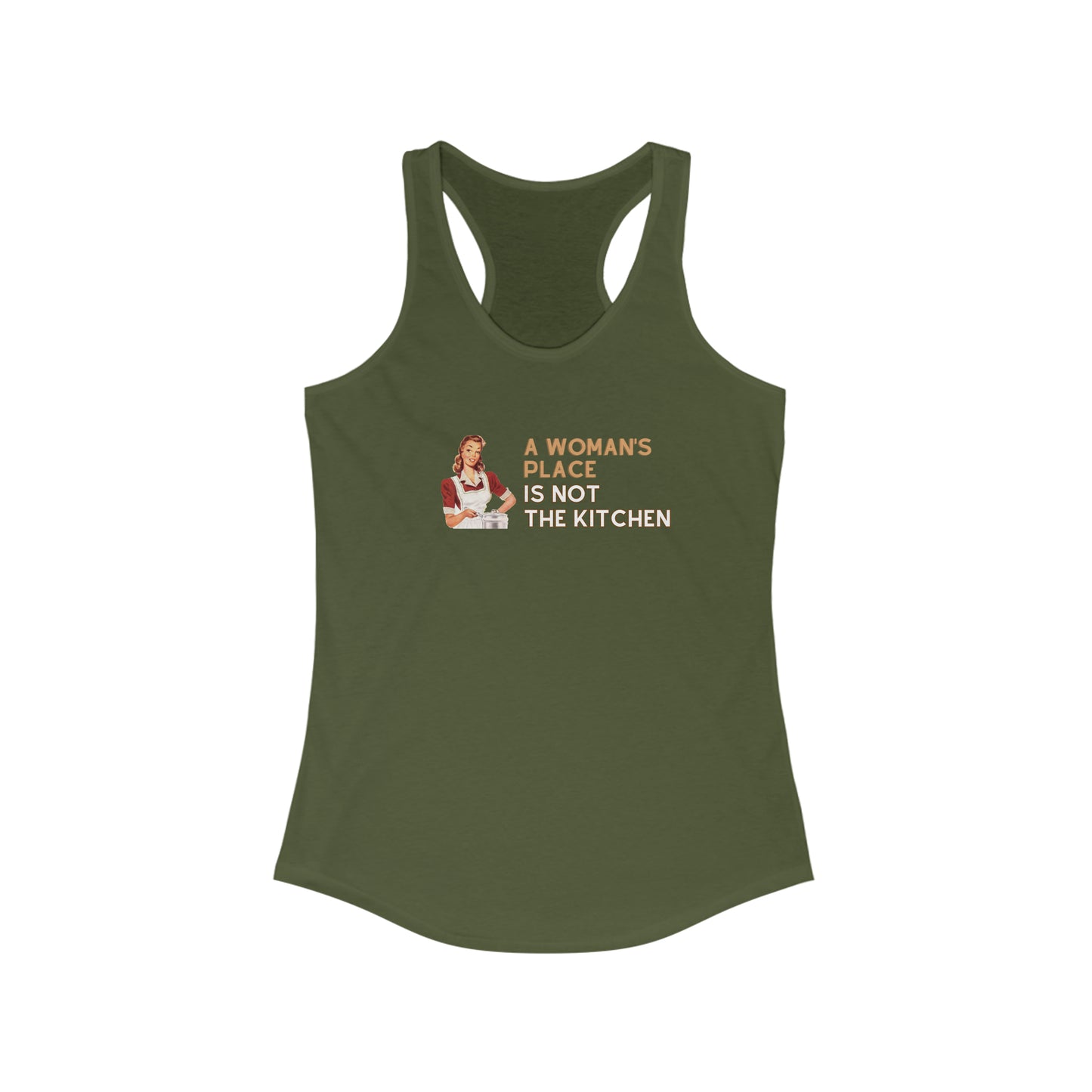 A Woman's Place Is Not The Kitchen Super Cute, Funny Pickleball Tank Top