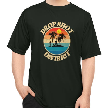 Snazzy looking Unisex Drop Shot District Logo Performance Pickleball T-shirt