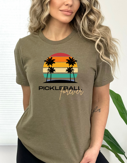 Unisex Pickleball Forever Gorgeous Premium Sunset T-Shirt