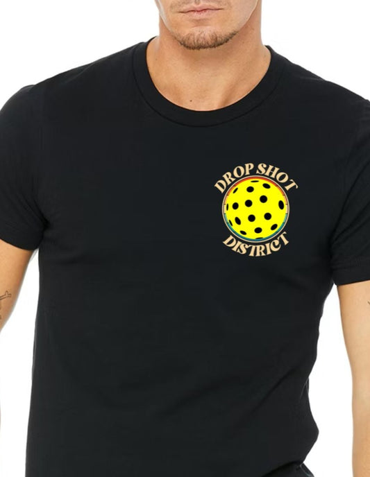 Gorgeously designed sharp-looking Drop Shot District Pickleball Logo Premium T-Shirt.