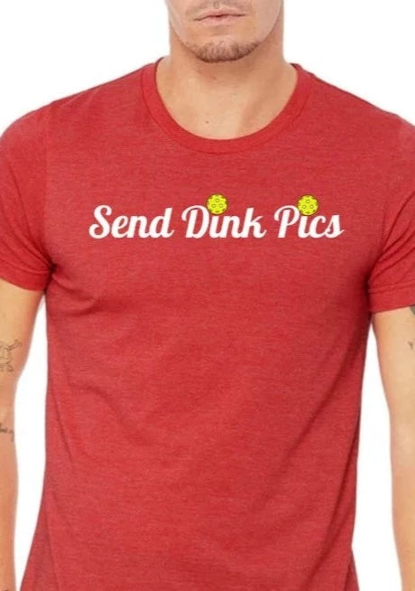 Cheeky, cute, funny Unisex Send Dink Pics Cursive Premium T-Shirt