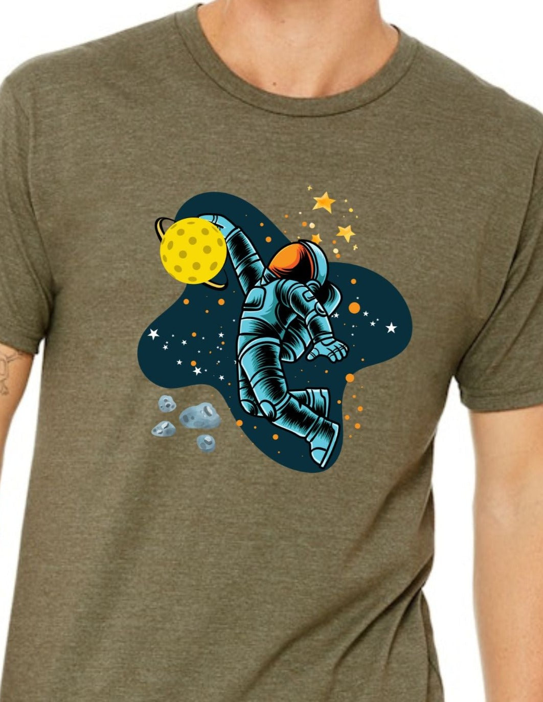 A one of a kind, our Pickleball Space Astronaut Unisex Premium T-Shirt!