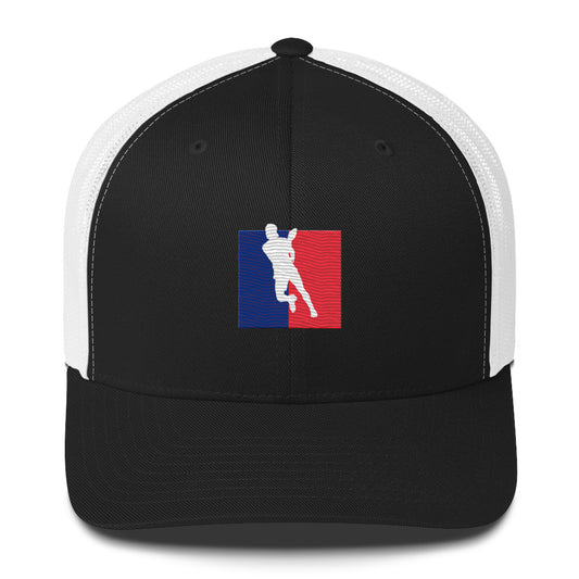 Pickleball Player Logo Embroidered Pickleball Trucker Hat similar to pickleball jordan jumpman