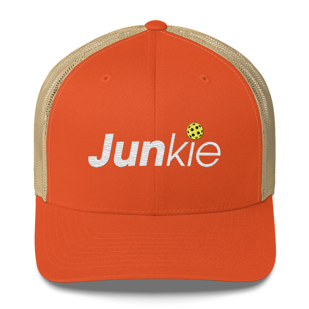 Pickleball Junkie Embroidered Pickleball Trucker Hat